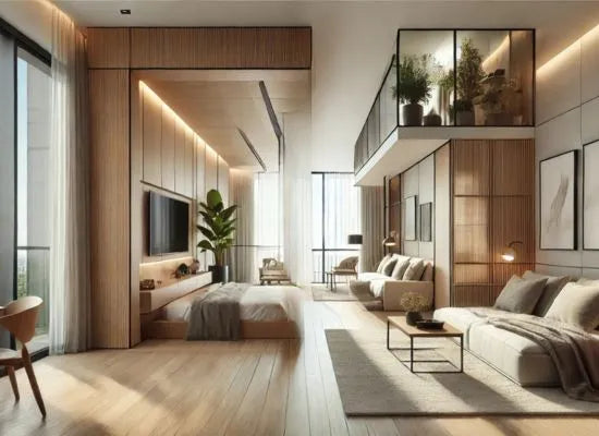 svetaine ir miegamasis viename