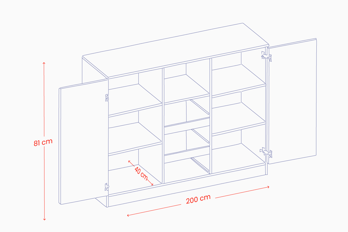 komoda berta wood ismatavimai