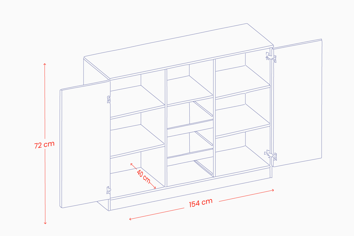 komoda everest ismatavimai