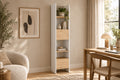 pastatoma balta knygu lentyna space white