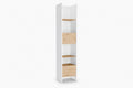 pastatoma balta knygu lentyna space white