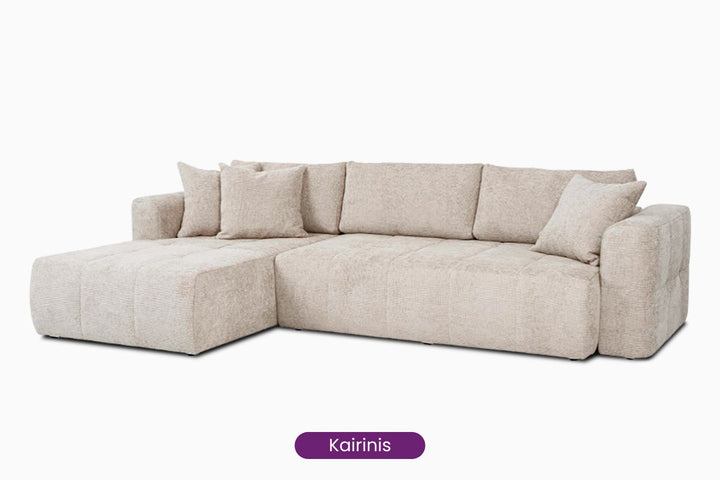 sviesiai rudas minkstas kampas dune su patalynes deze