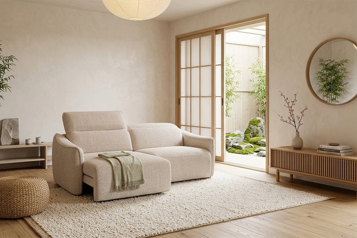 smelio spalvos sofa su reglainerio funkcija reif