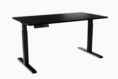 reguliuojamas darbo stalas mono ii juodas matinis