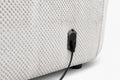 baltas sviesiai pilkos spalvos sofa kampas su elektriniu valdymu polar