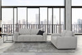 sviesiai pilka sofa lora 2s