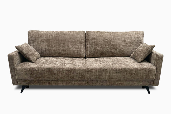 kakavines spalvos sofa lova alberona su miegama funkcija
