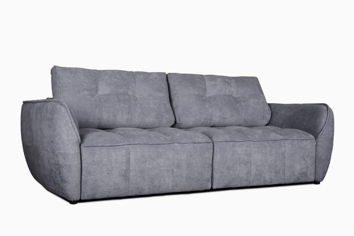 pilkos spalvos sofa lova su patalynes deze bombay lite