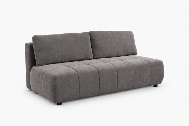 pilka sofa lova su miegama dalimi ir patalynes deze logan