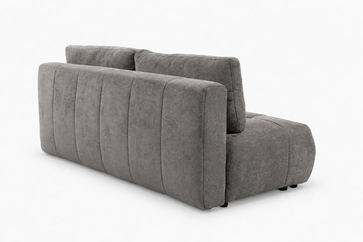 pilka sofa lova su miegama dalimi ir patalynes deze logan