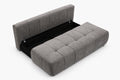 pilka sofa lova su miegama dalimi ir patalynes deze logan