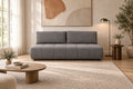 pilka sofa lova su miegama dalimi ir patalynes deze logan