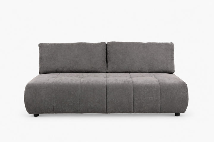 pilka sofa lova su miegama dalimi ir patalynes deze logan