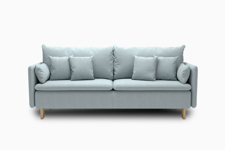 sofa lova Paris sviesiai melyna