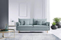 sofa lova Paris sviesiai melyna interjere