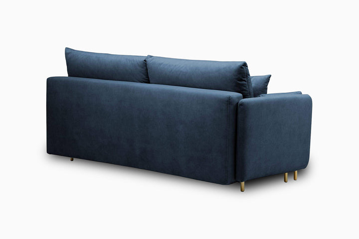 sofa lova Paris tamsiai melyna nugarele