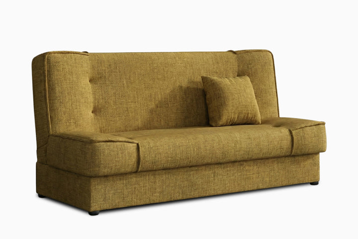 geltona sofa lova prego