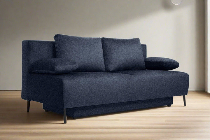 sofa lova tori tamsiai pilka interjere