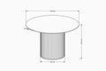 apvalus valgomojo stalas bogu ismatavimai