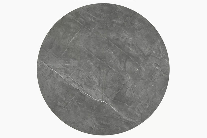 tamsiai pilkas marmurinis prapleciamas valgomojo stalas dito marble