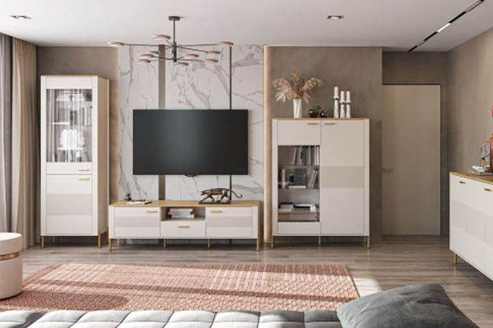 moderni sviesi auksta vitrina ruby II